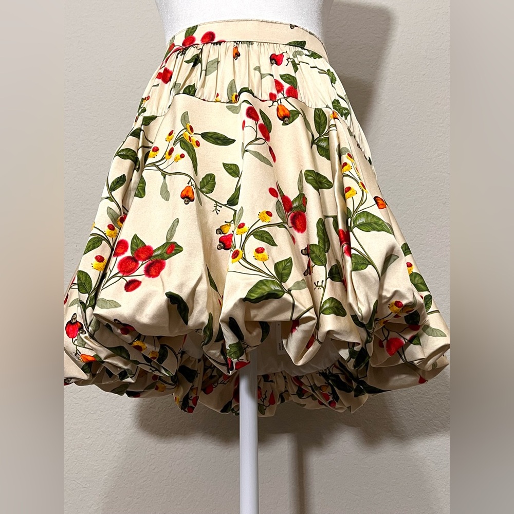 Agua By Agua Bendita Floral Coquette Mini Bubble Hem Cottagecore Skirt Size M